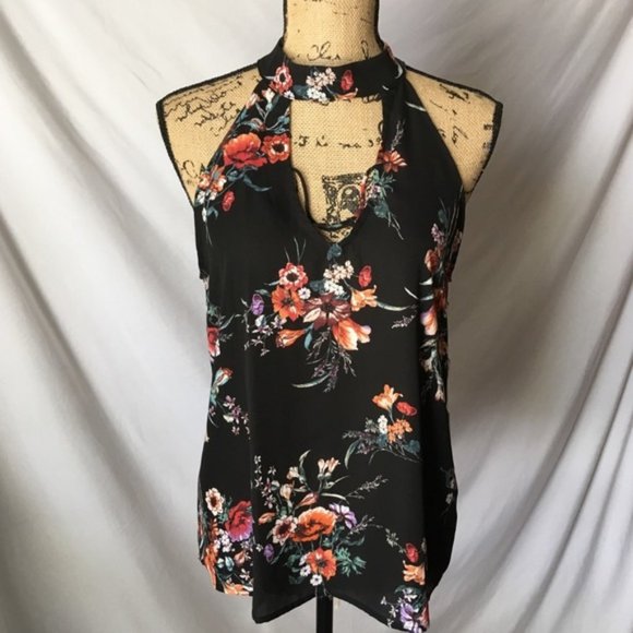 Alice Blue Tops - Alice Blue Floral Semi Sheer Sleeveless Top, NWT